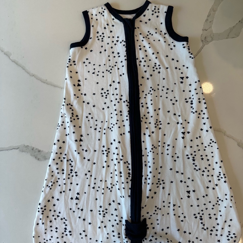 Burt's Bees Baby Starry Sleep Sack - White and Navy Medium (M)